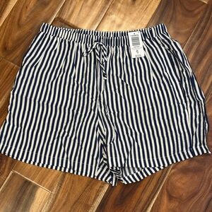 Torrid Striped Navy and White Shorts
